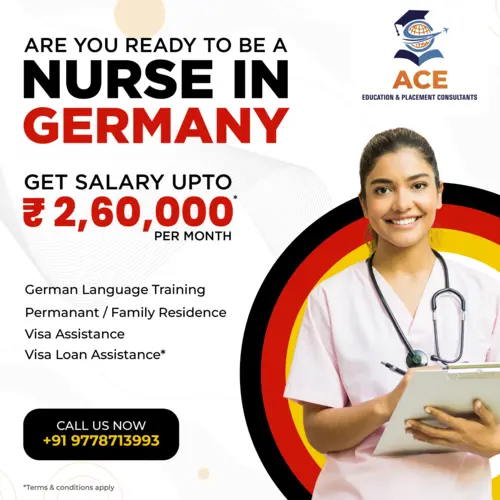 Urgent Hiring for Nurses to Germany. Are you looking for a nursing career in Germany? Get the best offers with us! 💶Salary : ₹ 2,60,000/month* 👨‍👩‍👧‍👦 Permanent Residence & Family Residence opportunities! 🇧🇪 German Language Training | Precontract on A2 level 🛫 Visa / Travel Assistance 🧳 Visa Loan Assistance* . . Contact us at +919778713993 for more info & to apply. HURRY!! Limited opening only!!